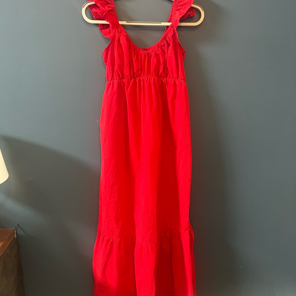 Red Maxi Dress w/ pockets